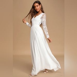 Lulu's Awaken My Love Long White Dress